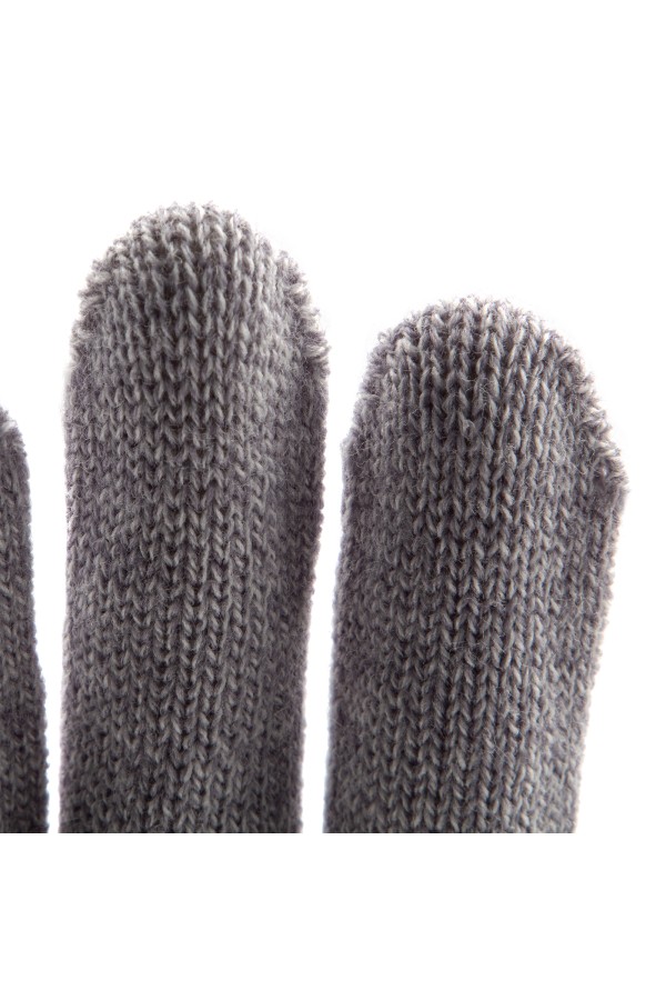 Перчатки трикотажные, акрил, серое мулине, оверлок Сибртех