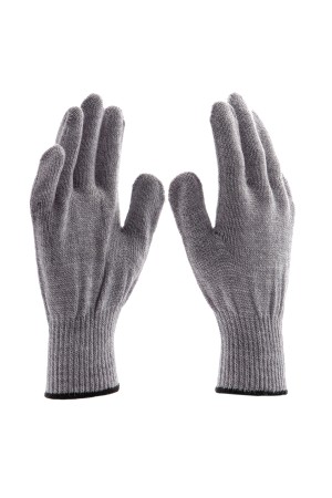 Перчатки трикотажные, акрил, серое мулине, оверлок Россия Сибртех