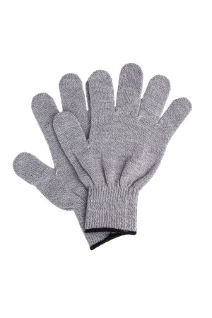 Перчатки трикотажные, акрил, серое мулине, оверлок Россия Сибртех