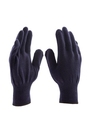 Перчатки трикотажные, акрил, синий, оверлок Россия Сибртех