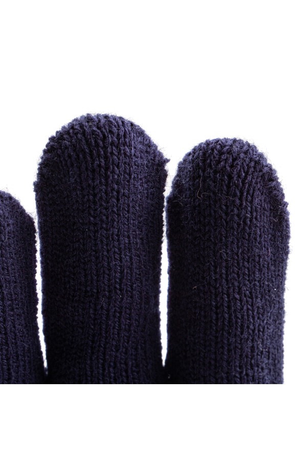 Перчатки трикотажные, акрил, синий, оверлок Сибртех