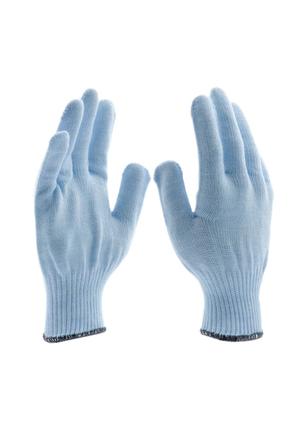 Перчатки трикотажные, акрил, цвет зенит, оверлок Сибртех