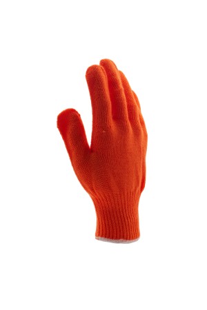Перчатки трикотажные, акрил, оранжевый, оверлок Россия Сибртех