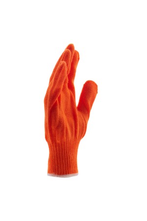 Перчатки трикотажные, акрил, оранжевый, оверлок Россия Сибртех