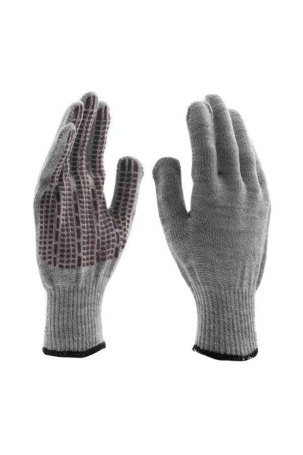 Перчатки трикотажные, акрил, ПВХ гель, 