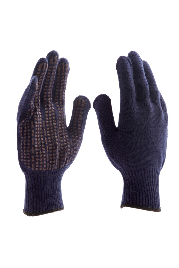 Перчатки трикотажные, акрил, ПВХ гель, 