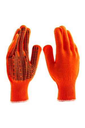 Перчатки трикотажные, акрил, ПВХ гель, 