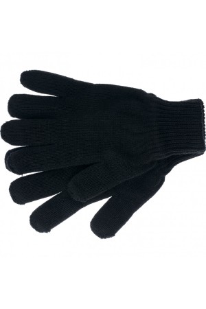 Перчатки трикотажные, акрил, черный, двойная манжета Россия Сибртех