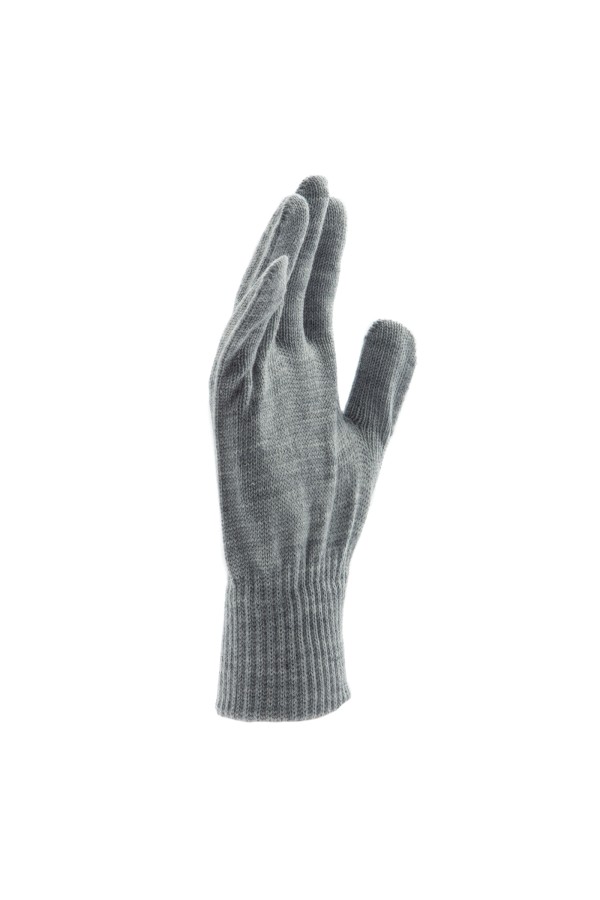 Перчатки трикотажные, акрил, серая туча, двойная манжета Сибртех