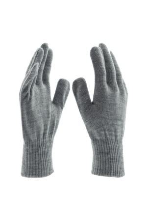 Перчатки трикотажные, акрил, серая туча, двойная манжета Россия Сибртех