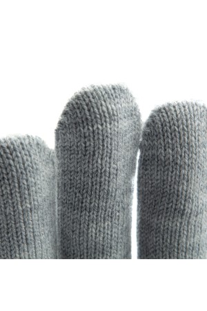 Перчатки трикотажные, акрил, серая туча, двойная манжета Россия Сибртех