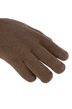 Перчатки трикотажные, акрил, двойные, коричневый, двойная манжета Россия Сибртех