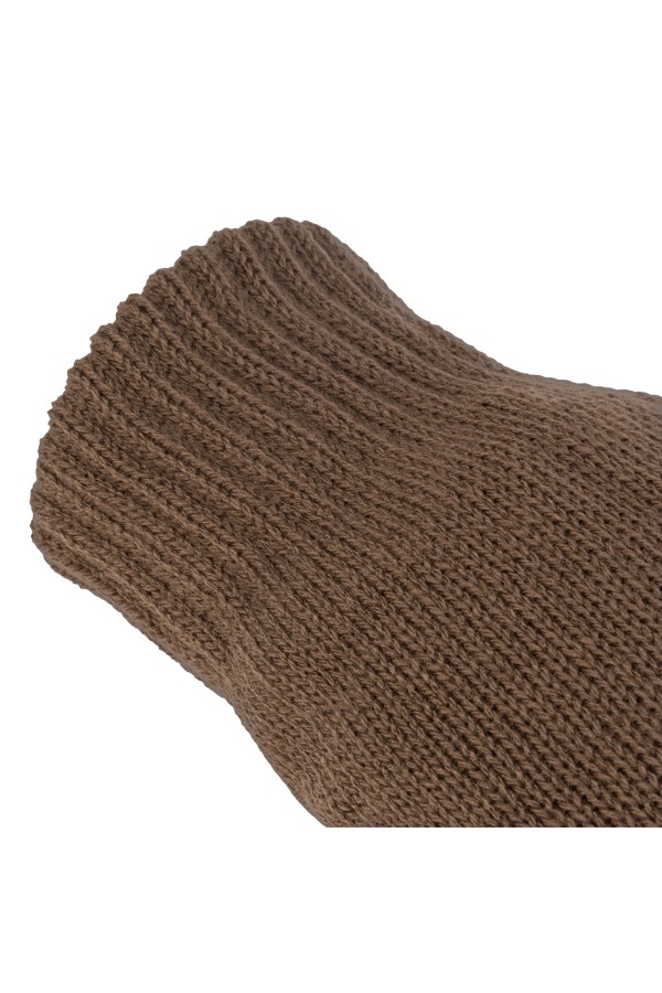 Перчатки трикотажные, акрил, двойные, коричневый, двойная манжета Сибртех