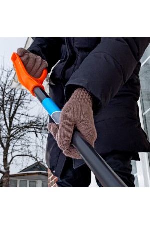 Перчатки трикотажные, акрил, двойные, коричневый, двойная манжета Россия Сибртех