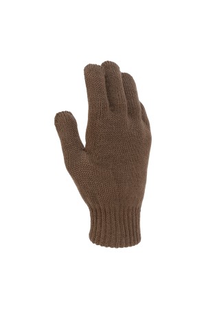 Перчатки трикотажные, акрил, двойные, коричневый, двойная манжета Россия Сибртех