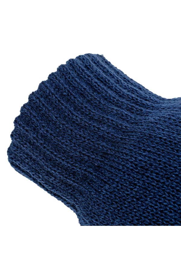 Перчатки трикотажные, акрил, двойные, синий, двойная манжета Сибртех