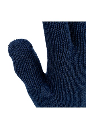 Перчатки трикотажные, акрил, двойные, синий, двойная манжета Россия Сибртех