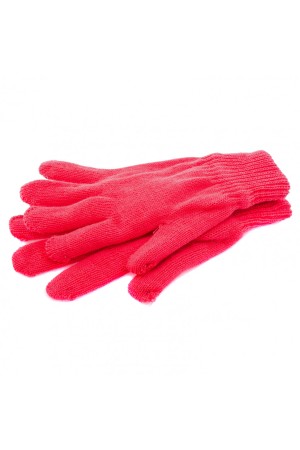 Перчатки трикотажные, акрил, двойные, коралл, двойная манжета Россия Сибртех