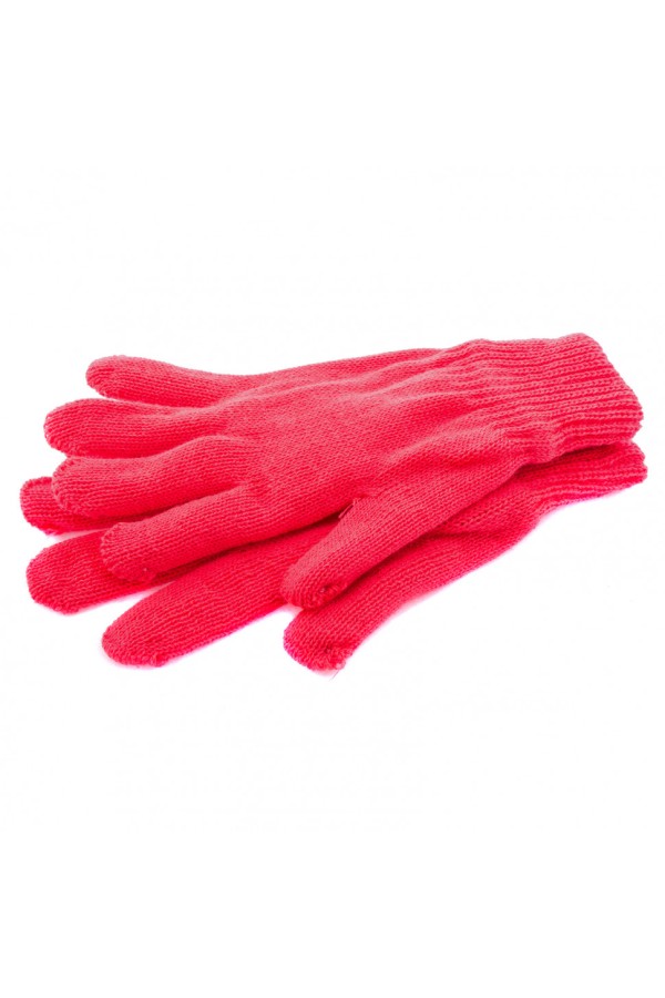 Перчатки трикотажные, акрил, двойные, коралл, двойная манжета Сибртех