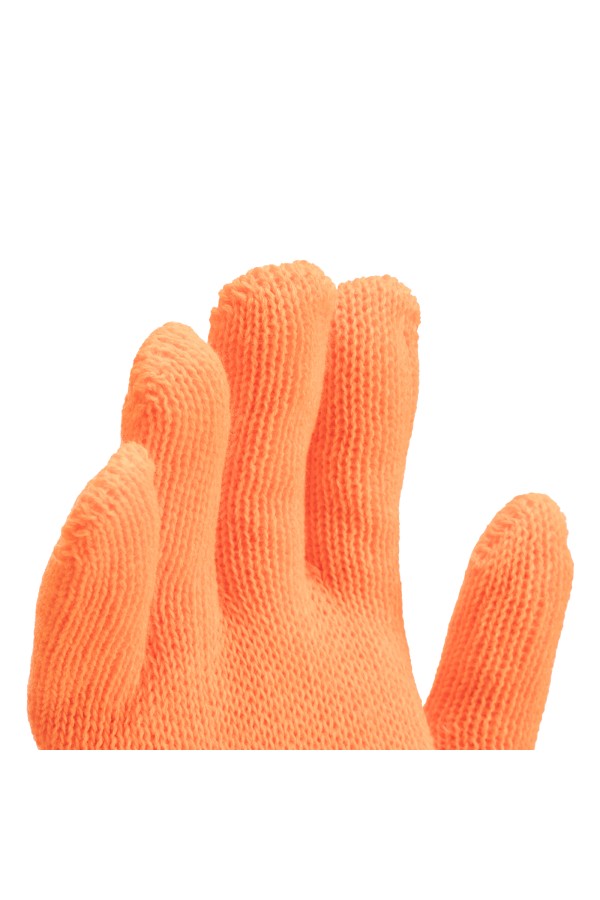 Перчатки трикотажные, акрил, двойные, оранжевый, двойная манжета Сибртех