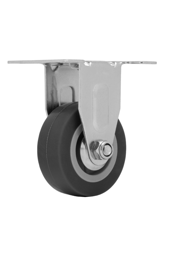 Колесо неповоротное D 50 мм, крепление  платформенное Сибртех