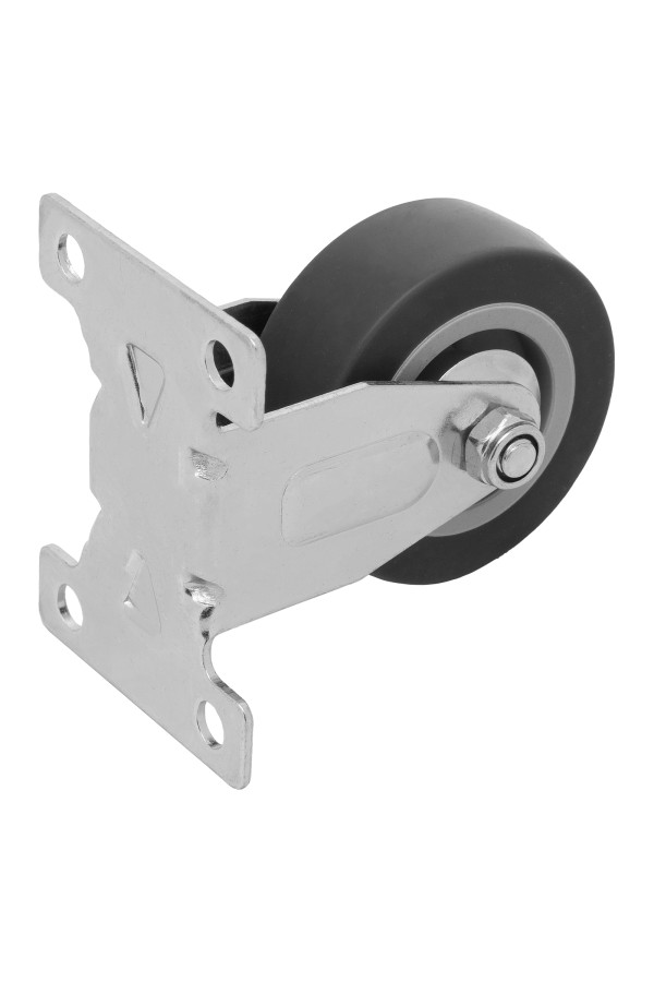 Колесо неповоротное D 50 мм, крепление  платформенное Сибртех