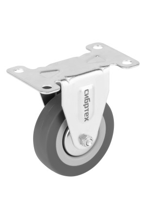 Колесо неповоротное D 75 мм, крепление  платформенное Сибртех