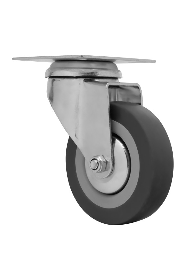 Колесо поворотное D 75 мм, крепление  платформенное Сибртех