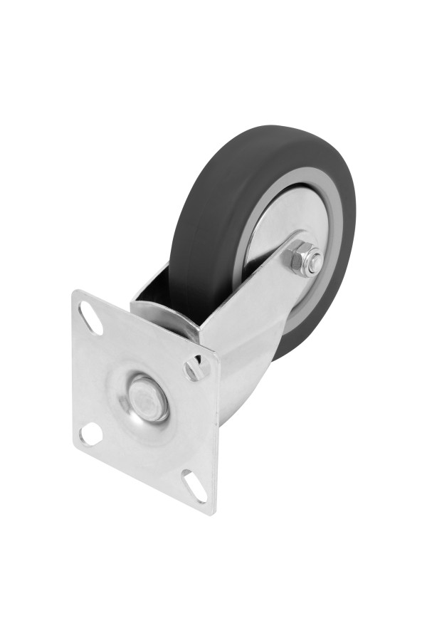 Колесо поворотное D 100 мм, крепление  платформенное Сибртех