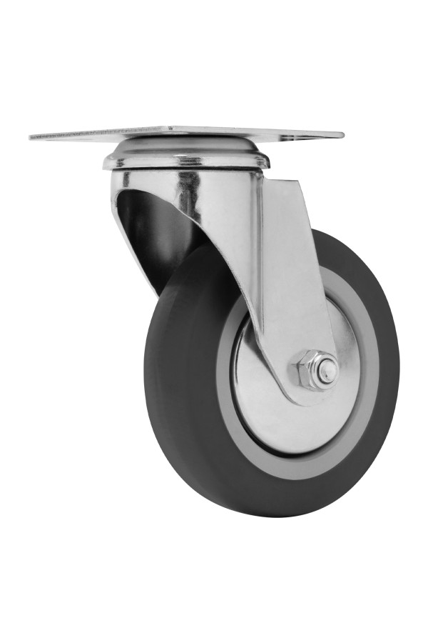 Колесо поворотное D 100 мм, крепление  платформенное Сибртех