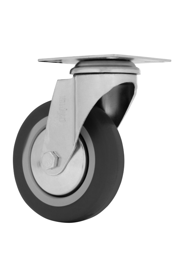 Колесо поворотное D 100 мм, крепление  платформенное Сибртех