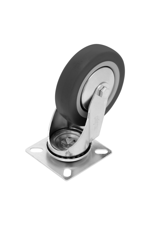 Колесо поворотное D 100 мм, крепление  платформенное Сибртех