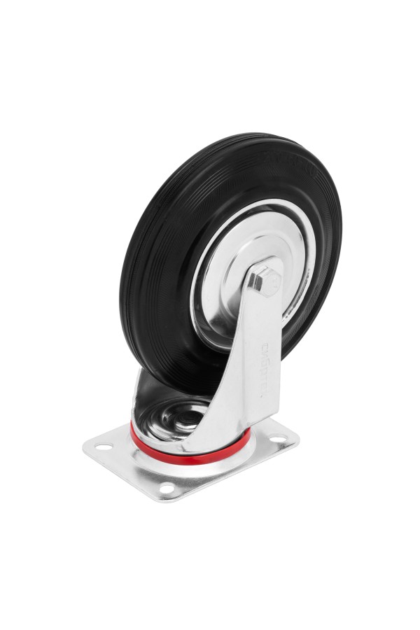 Колесо поворотное D 200 мм, крепление  платформенное Сибртех