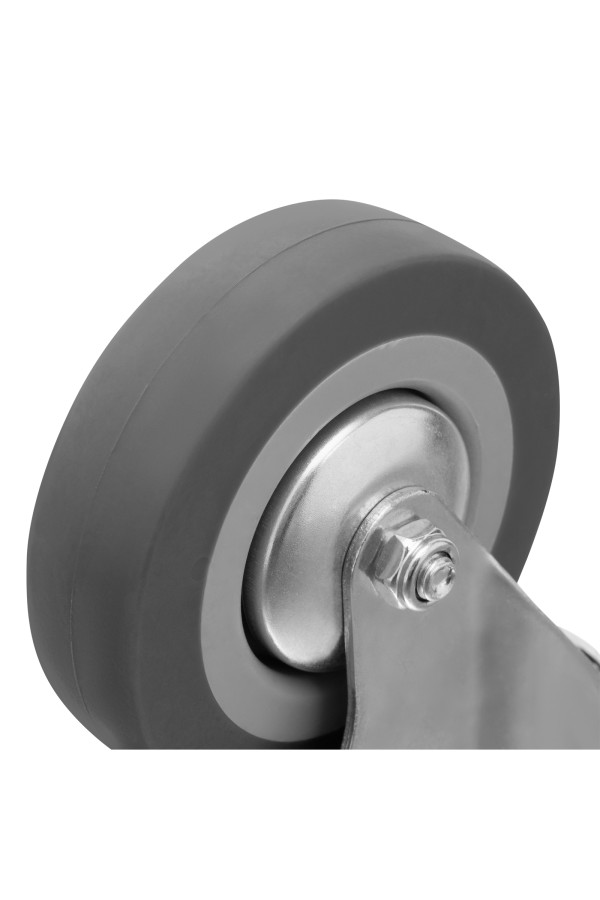 Колесо поворотное с тормозом D 50 мм, крепление  платформенное Сибртех