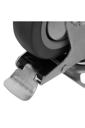 Колесо поворотное с тормозом D 100 мм, крепление  платформенное Сибртех