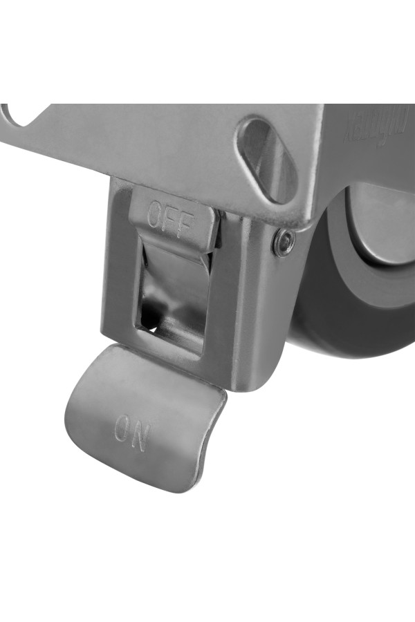 Колесо поворотное с тормозом D 100 мм, крепление  платформенное Сибртех