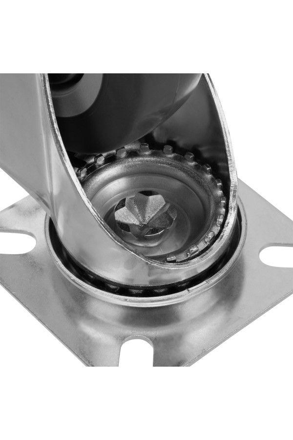 Колесо поворотное с тормозом D 100 мм, крепление  платформенное Сибртех