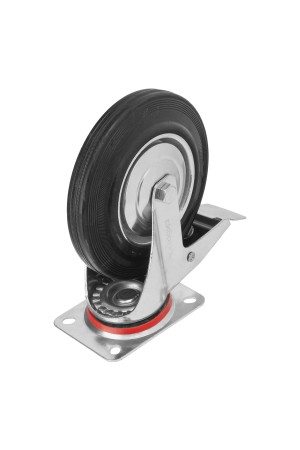 Колесо поворотное с тормозом D 160 мм, крепление  платформенное Сибртех