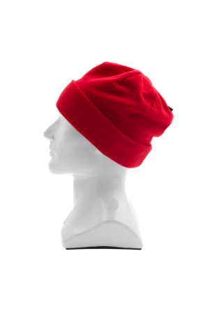 Шапка с отворотом из флиса для взрослых, размер 56-57, красная Россия Сибртех