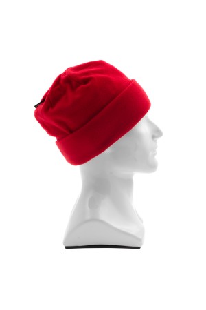Шапка с отворотом из флиса для взрослых, размер 56-57, красная Россия Сибртех
