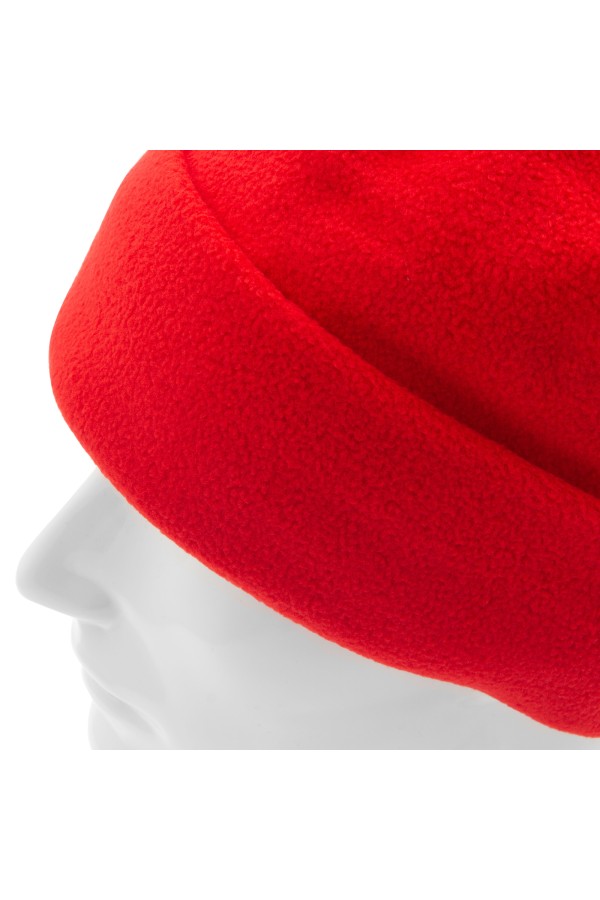 Шапка с отворотом из флиса для взрослых, размер 58-59, красная Сибртех