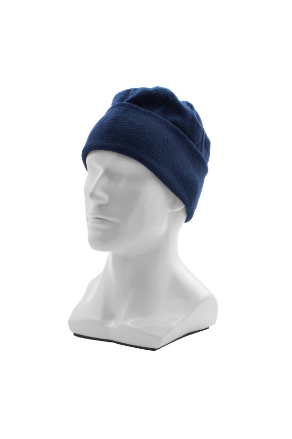 Шапка с отворотом из флиса для взрослых, размер 58-59, синяя Сибртех