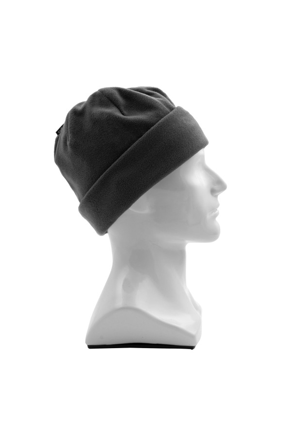 Шапка с отворотом из флиса для взрослых, размер 58-59, серая Сибртех