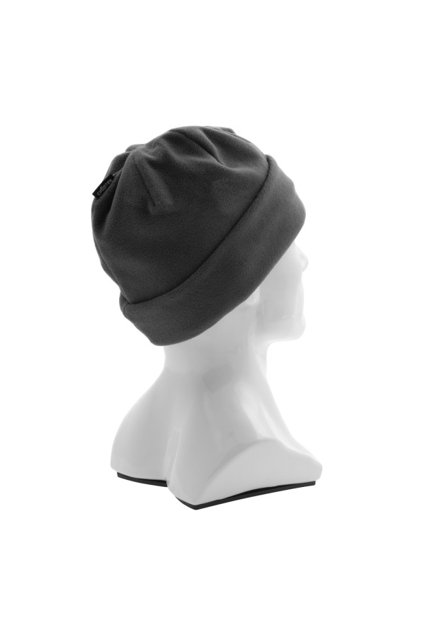 Шапка с отворотом из флиса для взрослых, размер 58-59, серая Сибртех