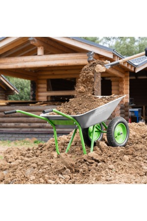 Тачка садовая, 2-х колесная, грузоподъемность 120 кг, объем 65 л Сибртех