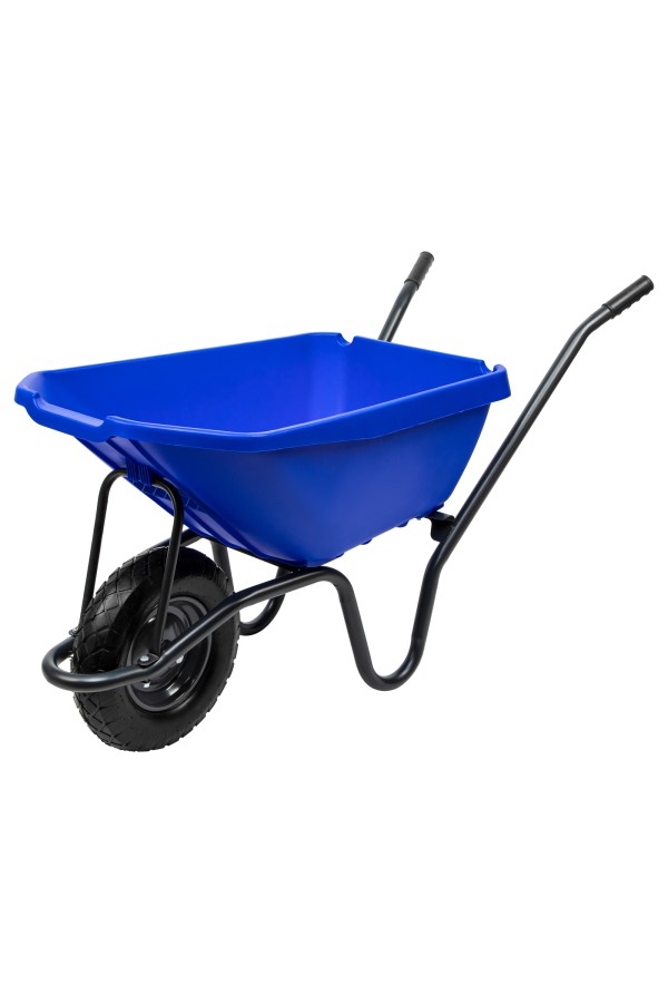 Тачка садово-строительная с пластиковым корытом, грузоподъемность 175 кг, объем 90 л Сибртех