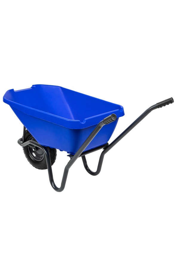 Тачка садово-строительная с пластиковым корытом, грузоподъемность 175 кг, объем 90 л Сибртех