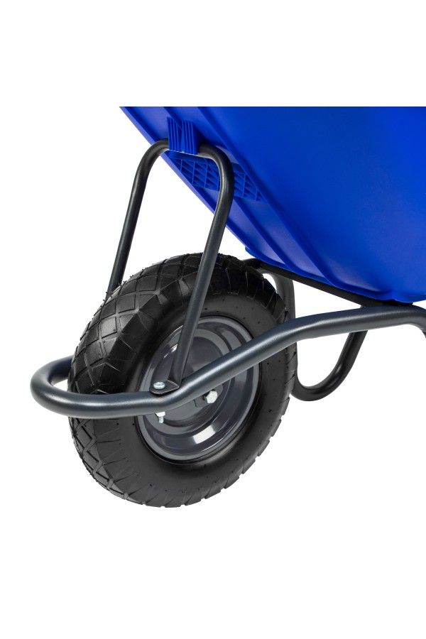 Тачка садово-строительная с пластиковым корытом, грузоподъемность 175 кг, объем 90 л Сибртех