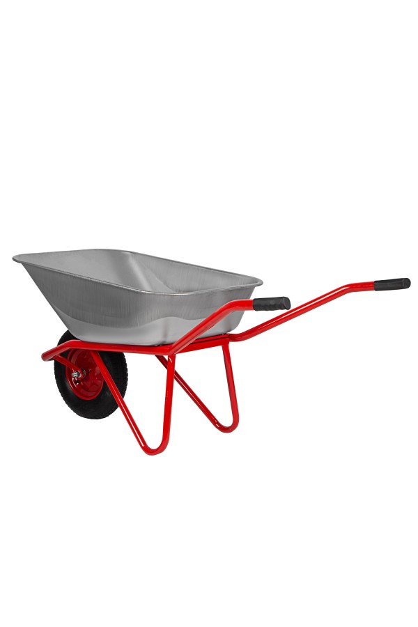 Тачка садово-строительная, усиленная, грузоподъемность 220 кг, объем 110 л