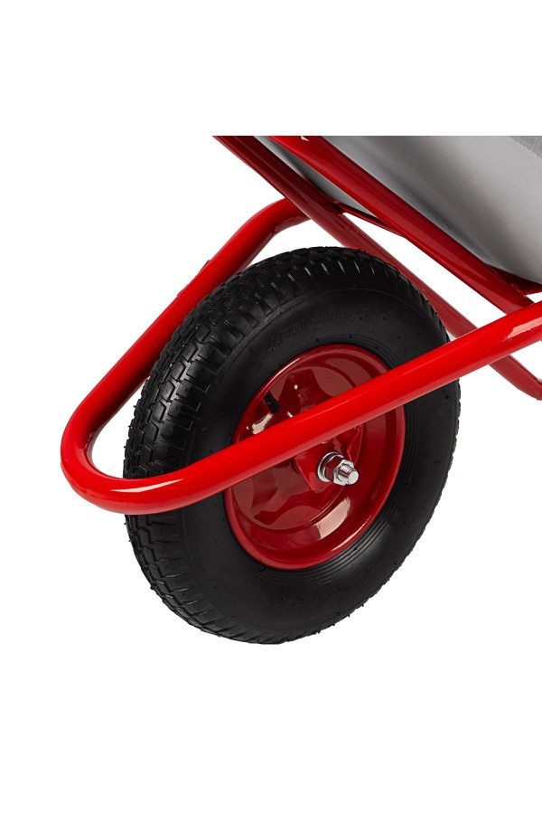 Тачка садово-строительная, усиленная, грузоподъемность 220 кг, объем 110 л